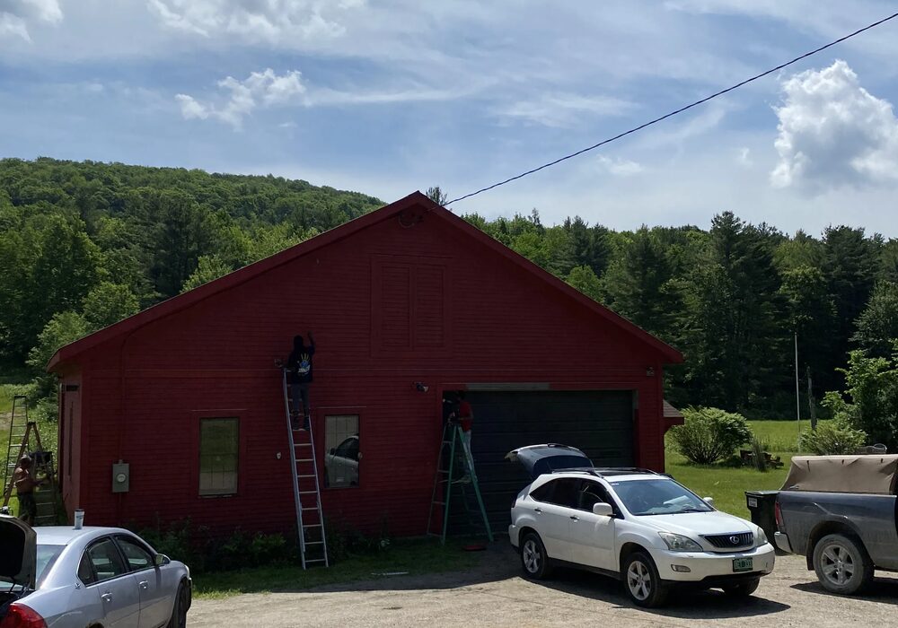 Vermont red barn painting